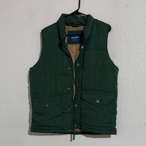 Old Navy Men's Forest Green Quilted Vest